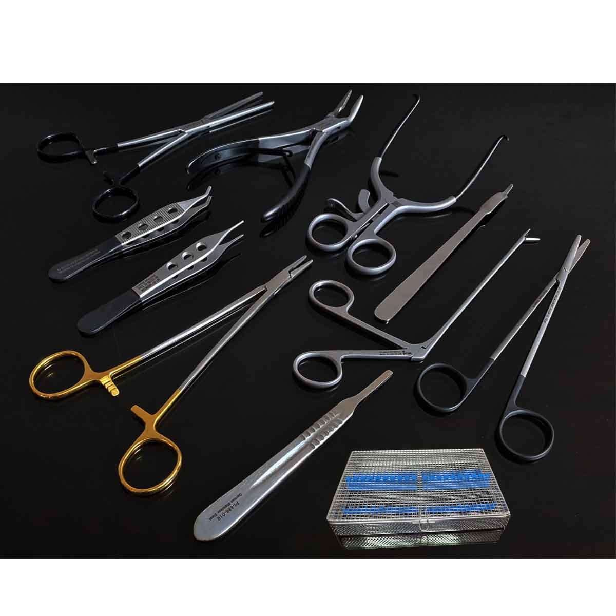 Kit professionale di strumentario veterinario Black Line