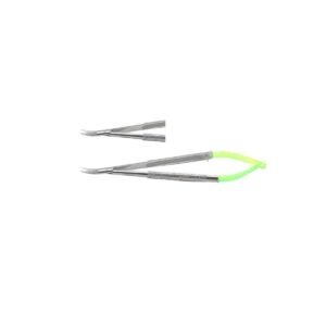 Forbice Castroviejo curva tungsteno LiquidSteel 18cm