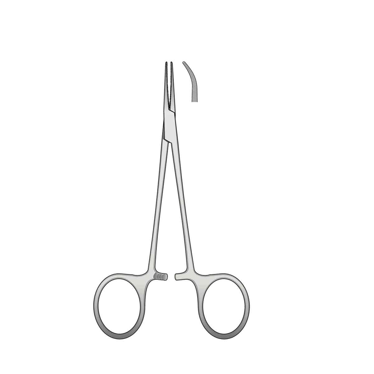 Pinza Mosquito curva 14 cm