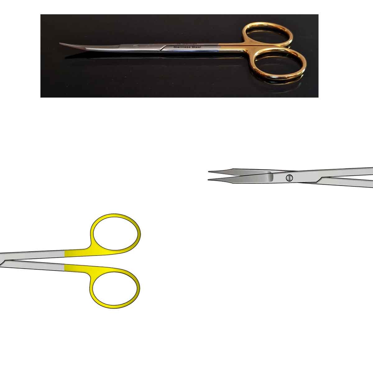 Forbice Goldman Fox curva Tc 13cm - Image 2
